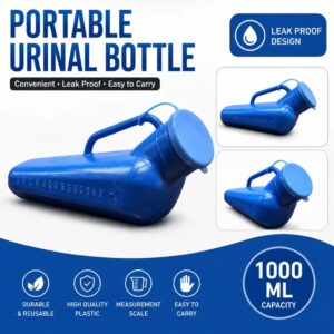 Features of the Utility Hub 1000ml portable urinal bottle