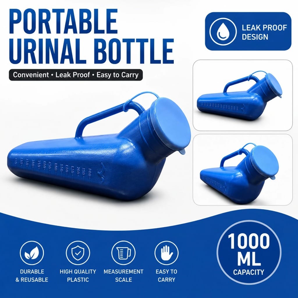 Male Urinal Bottle 1000ml with Lid 1 Features of the Utility Hub 1000ml portable urinal bottle